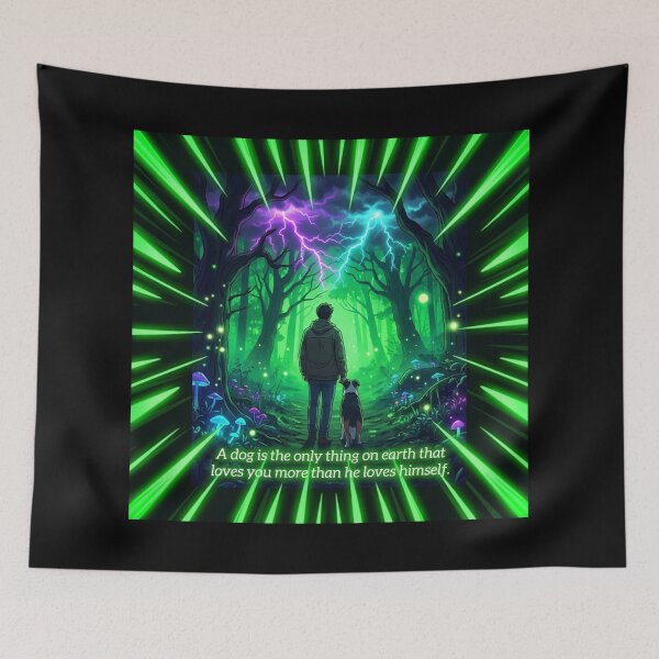 Item preview, A Dog's Love Never Fades – Neon Forest Art designed and sold by DervoTeck2767.