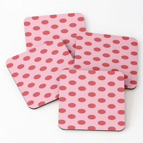 Item preview, Retro Red and Soft Pink Oval Polka Dot Pattern designed and sold by pots-shop.