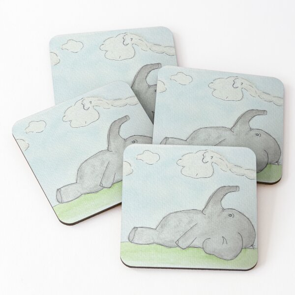 Item preview, Elefantito soñador durmiendo - Decoración de pared para habitación infantil designed and sold by Seasons Change.