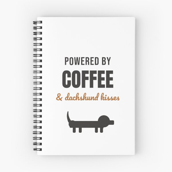 Item preview, Powered By Coffee And Dachshund Kisses Cute Dog designed and sold by InkAndPaws.