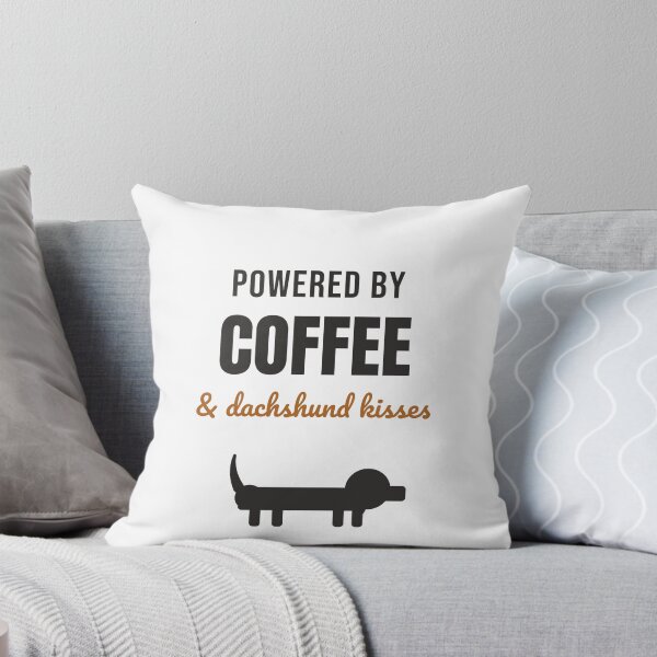 Item preview, Powered By Coffee And Dachshund Kisses Cute Dog designed and sold by InkAndPaws.