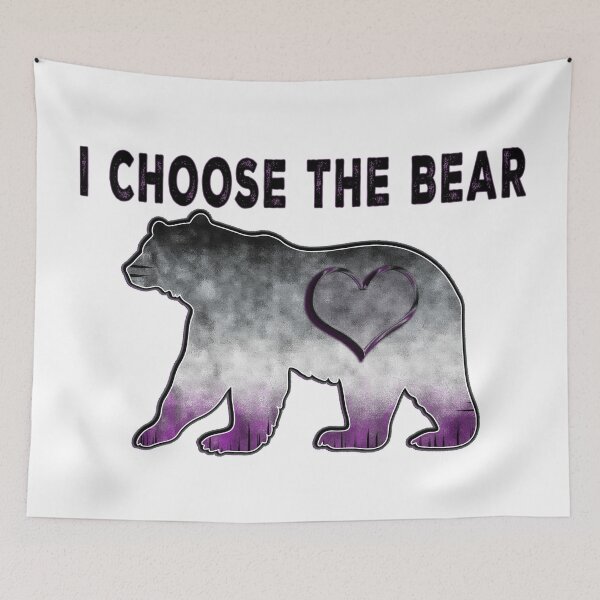 Item preview, I CHOOSE THE BEAR - ASEXUAL FLAG COLORS designed and sold by Qweird Artistry.