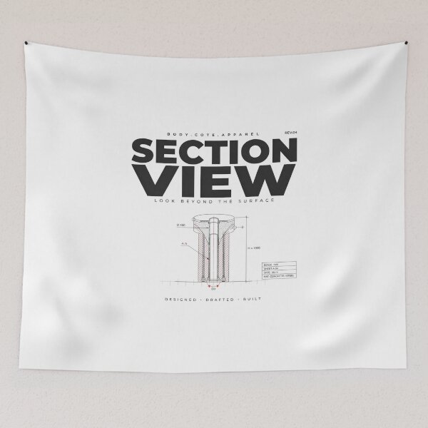 Item preview, Mechanical Engineer Shirt Section View Technical Drawing Gift for CAD Engineer designed and sold by Body-Cote.