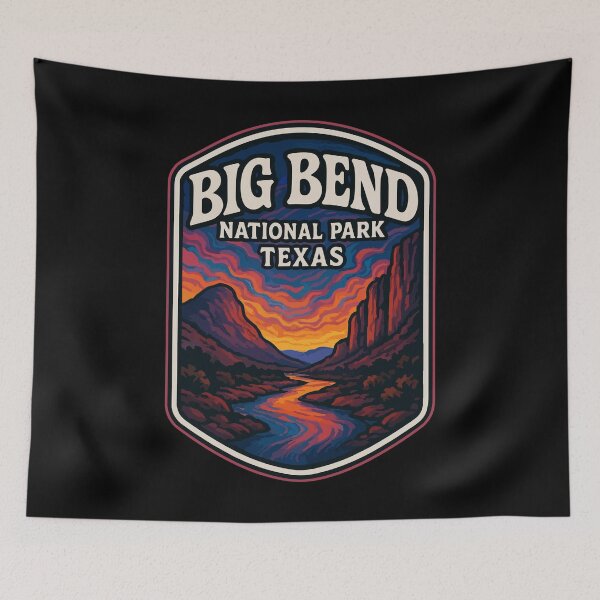 Item preview, Big Bend National Park Texas Trippy designed and sold by TomFrontierArt.
