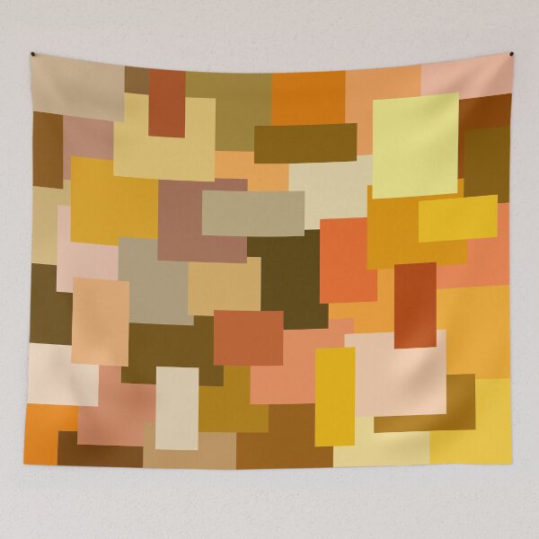 Item preview, Geometric Shapes Pattern in Orange and Yellow designed and sold by OneThreeSix.