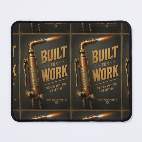 Item preview, Built for Work Vintage Industrial Torch Mechanic Poster designed and sold by Evergreen Horizon Works.
