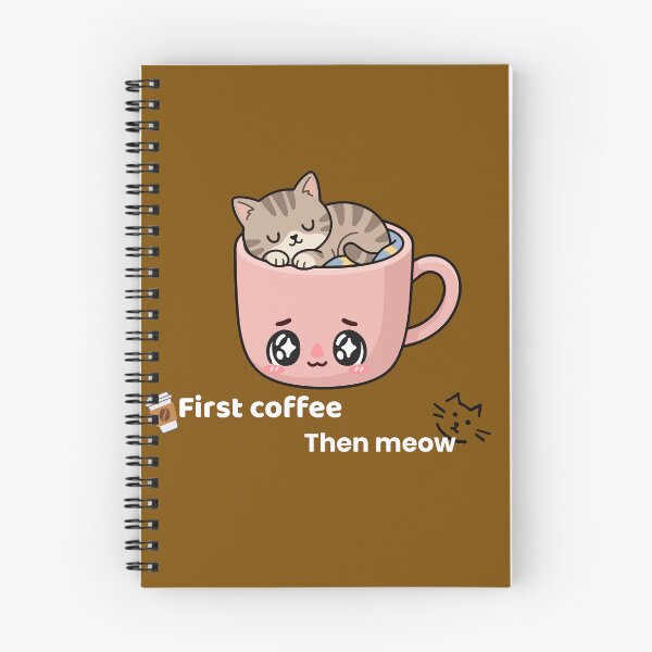 Item preview, First Coffee Then Meow Cute Cat Coffee Lover Sticker | Kawaii Cat Design designed and sold by Krishnacre8.