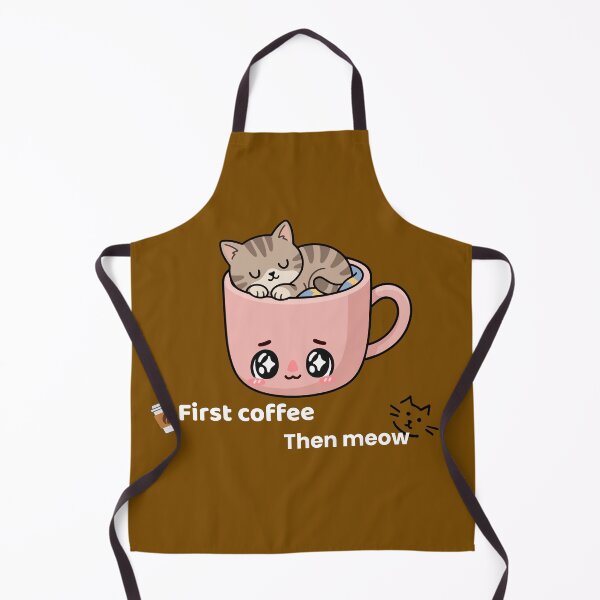 Item preview, First Coffee Then Meow Cute Cat Coffee Lover Sticker | Kawaii Cat Design designed and sold by Krishnacre8.
