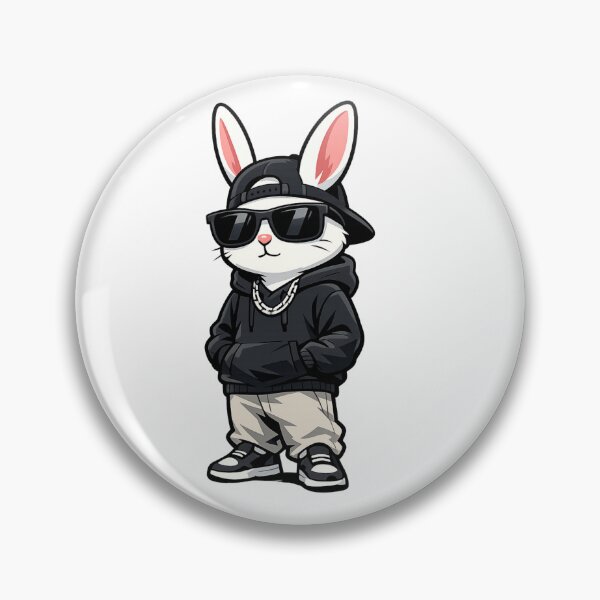 Item preview, Cool Rapper Bunny Streetwear Urban Character designed and sold by aminomen.