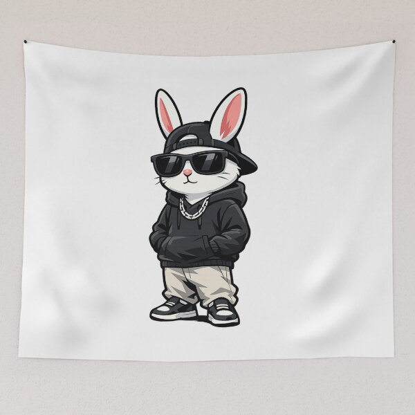 Item preview, Cool Rapper Bunny Streetwear Urban Character designed and sold by aminomen.