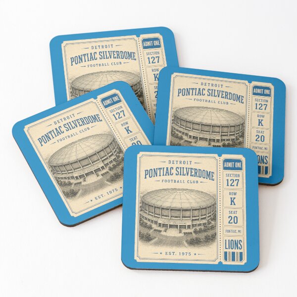 Item preview, Pontiac Silverdome Vintage Ticket, Detroit  Retro Football Stadium designed and sold by GhostDawgs.