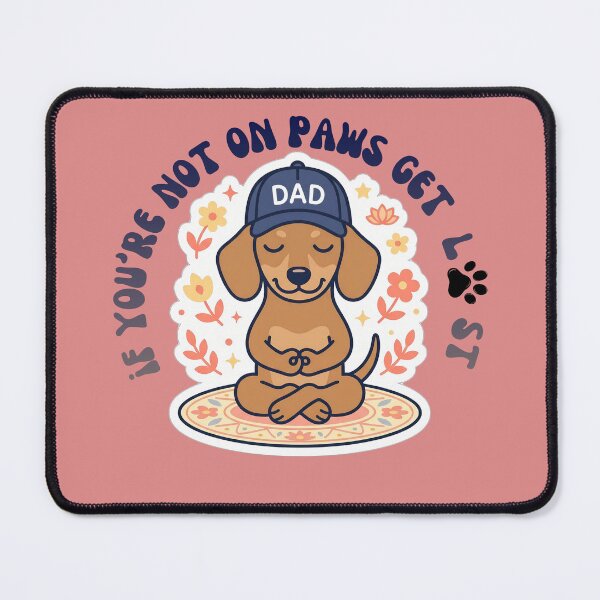 Item preview, Cute Kawaii Dachshund Zen Yoga Dog Dad Art designed and sold by natayzedes.
