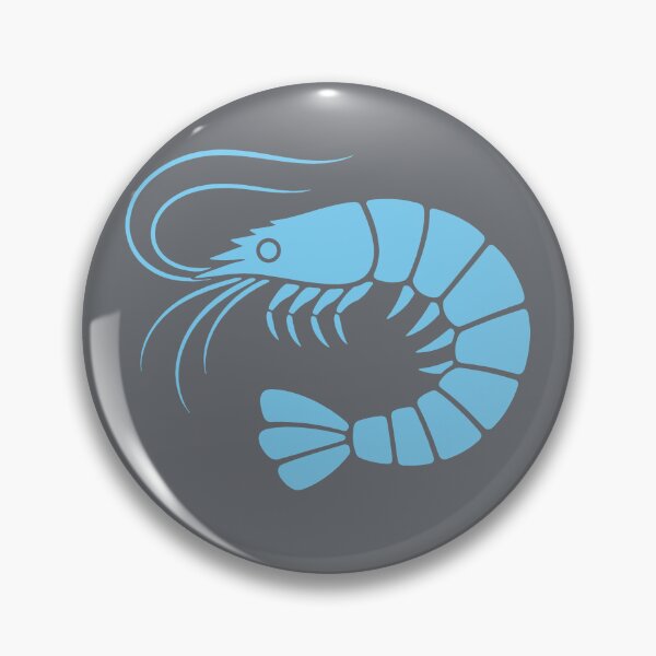 Item preview, Blue Watercolor Shrimp Illustration Coastal Seafood Lover Ocean Animal Design designed and sold by American Spirit.