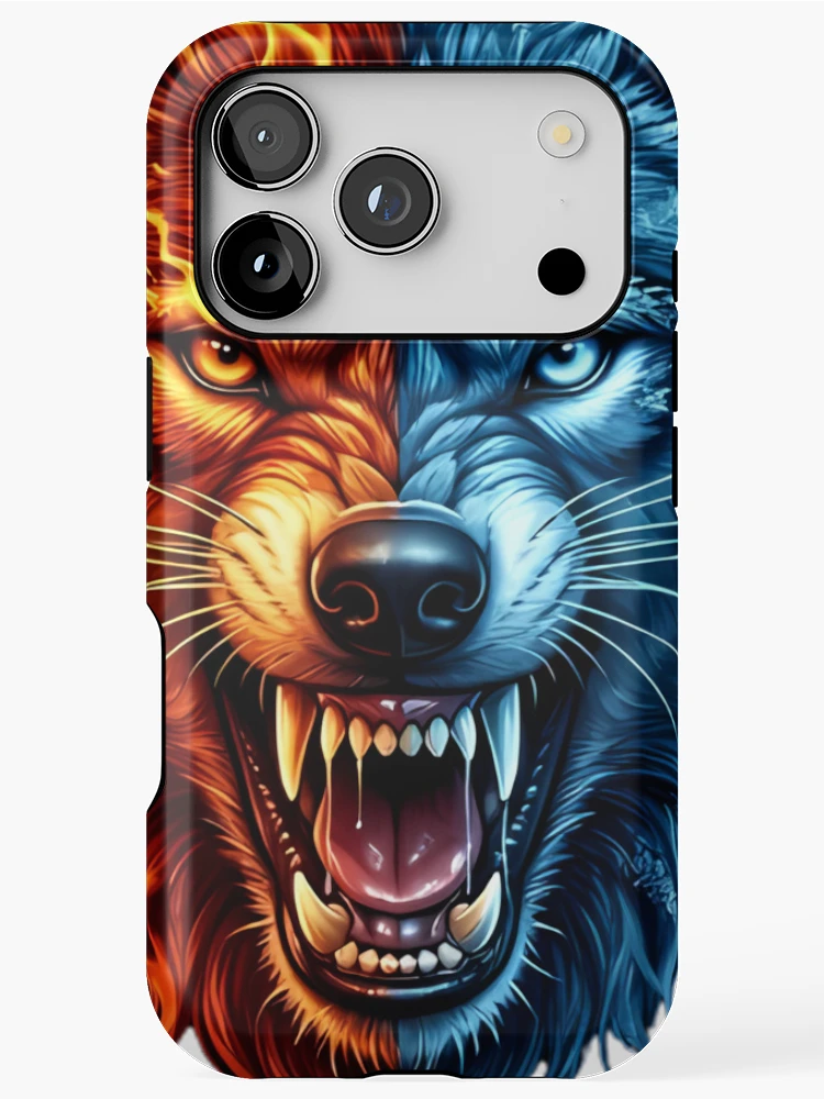Thumbnail 1 of 4, iPhone Case, Wolf Alpha’s Rage designed and sold by SupernovaNote.