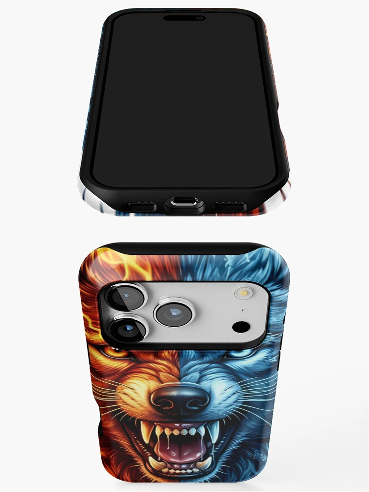 Thumbnail 3 of 4, iPhone Case, Wolf Alpha’s Rage designed and sold by SupernovaNote.