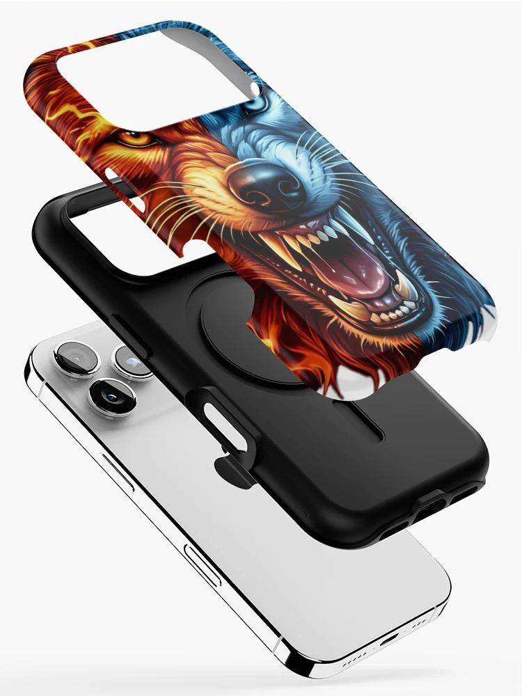 Thumbnail 2 of 4, iPhone Case, Wolf Alpha’s Rage designed and sold by SupernovaNote.