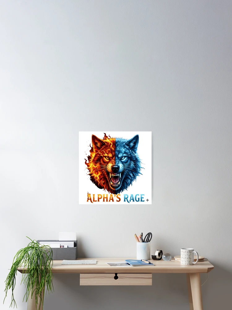 Thumbnail 2 of 3, Poster, Wolf Alpha’s Rage designed and sold by SupernovaNote.