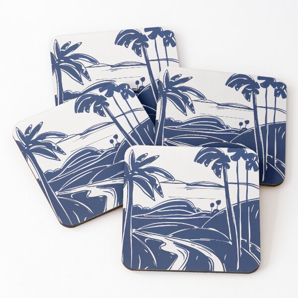 Item preview, Cameroon landscape - Blue Abstract Art designed and sold by shadow-bloom.