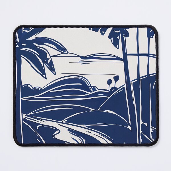 Item preview, Cameroon landscape - Blue Abstract Art designed and sold by shadow-bloom.