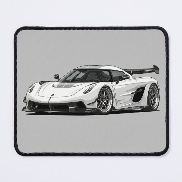 Item preview, Koenigsegg Jesko Attack White Megacar Stance Illustration Art designed and sold by Motorline44.