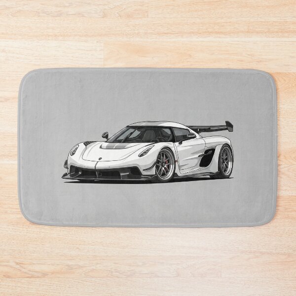 Item preview, Koenigsegg Jesko Attack White Megacar Stance Illustration Art designed and sold by Motorline44.