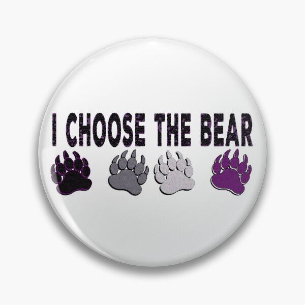 Item preview, I CHOOSE THE BEAR CLAWS - ASEXUAL FLAG COLORS designed and sold by Qweird Artistry.