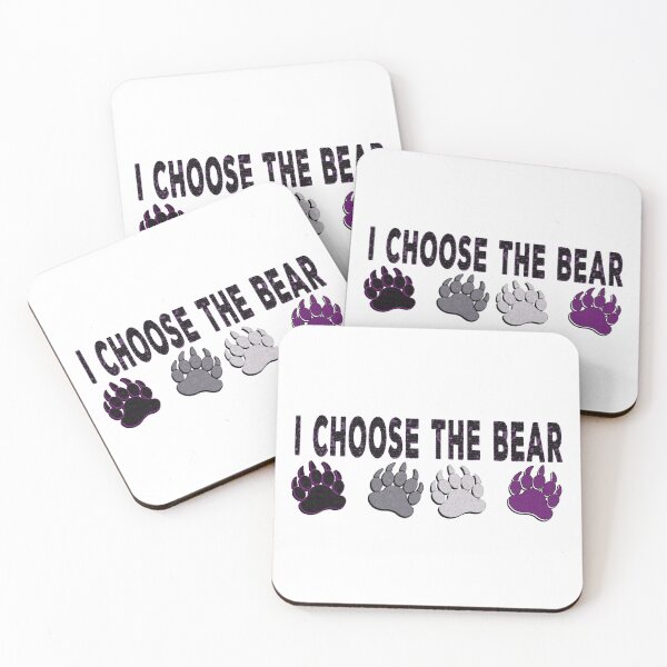 Item preview, I CHOOSE THE BEAR CLAWS - ASEXUAL FLAG COLORS designed and sold by Qweird Artistry.