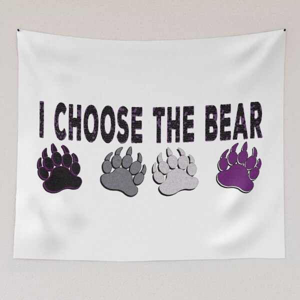 Item preview, I CHOOSE THE BEAR CLAWS - ASEXUAL FLAG COLORS designed and sold by Qweird Artistry.