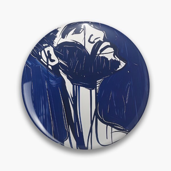 Item preview, Cameroonian man, portrait - Blue Abstract Art designed and sold by shadow-bloom.