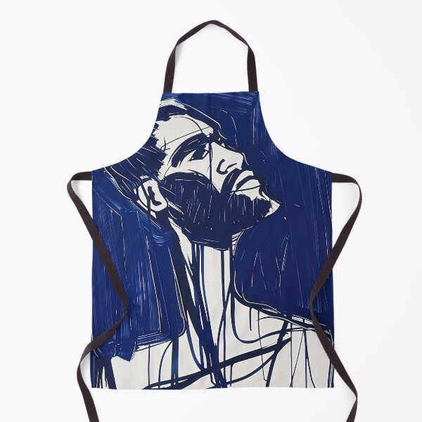 Item preview, Cameroonian man, portrait - Blue Abstract Art designed and sold by shadow-bloom.