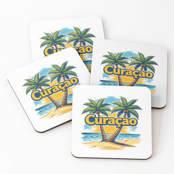 Item preview, Curaçao Tropical Beach Paradise Retro Travel Design designed and sold by VladisWorld.