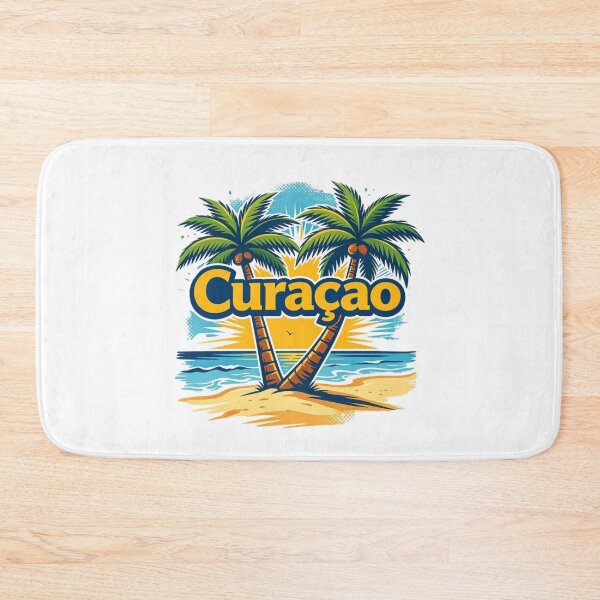 Item preview, Curaçao Tropical Beach Paradise Retro Travel Design designed and sold by VladisWorld.