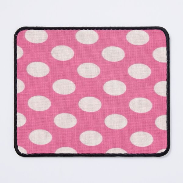 Item preview, Retro Bubblegum Pink and White Fabric Texture Polka Dot Pattern designed and sold by pots-shop.