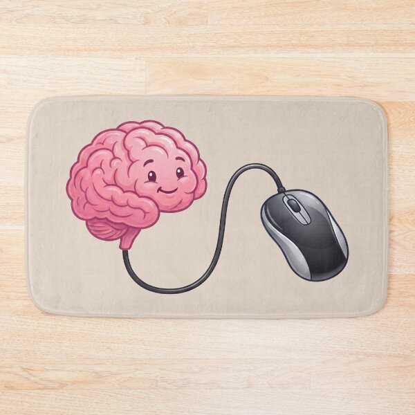 Item preview, Connected Mind – Computer Mouse and Brain Geek Technology Design 2 designed and sold by WordPlayStudio.