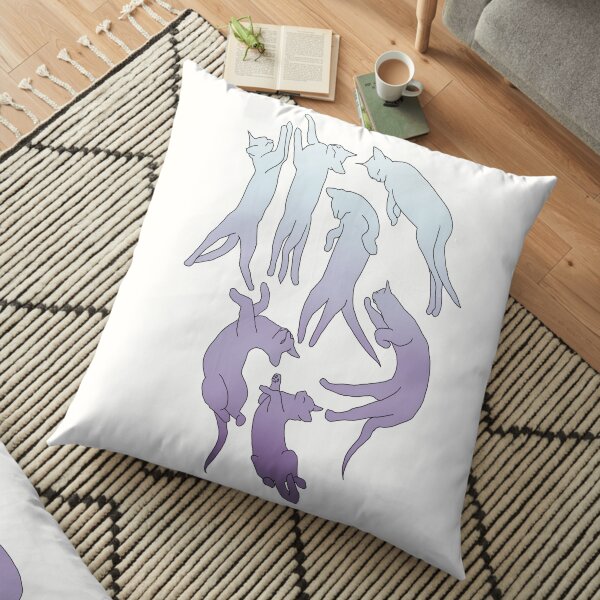 flying cats Floor Pillow