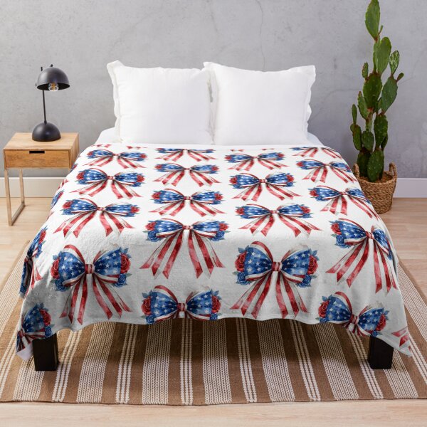 Item preview, Patriotic Bow Sticker,Coquette USA Flag Ribbon,Red White Blue Floral Bow designed and sold by Hnd-Design.
