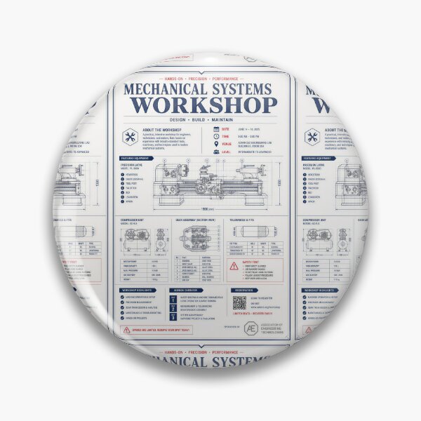 Item preview, Mechanical Systems Workshop Engineering Blueprint Poster Art designed and sold by Evergreen Horizon Works.