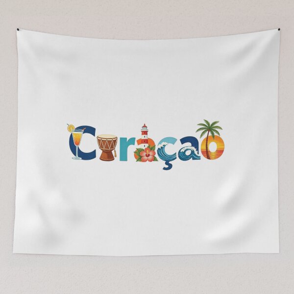 Item preview, Curaçao Island Vibes Tropical Typography Travel Design designed and sold by VladisWorld.