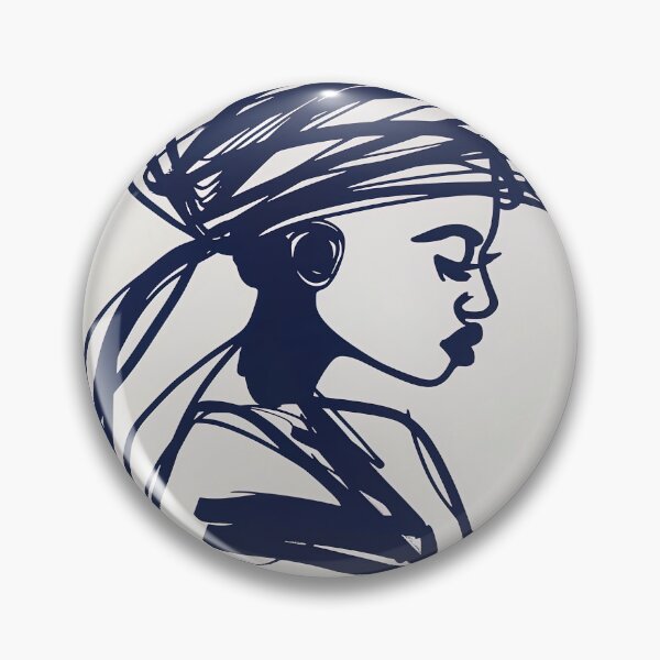Item preview, Cameroonian woman - Blue Abstract Art designed and sold by shadow-bloom.