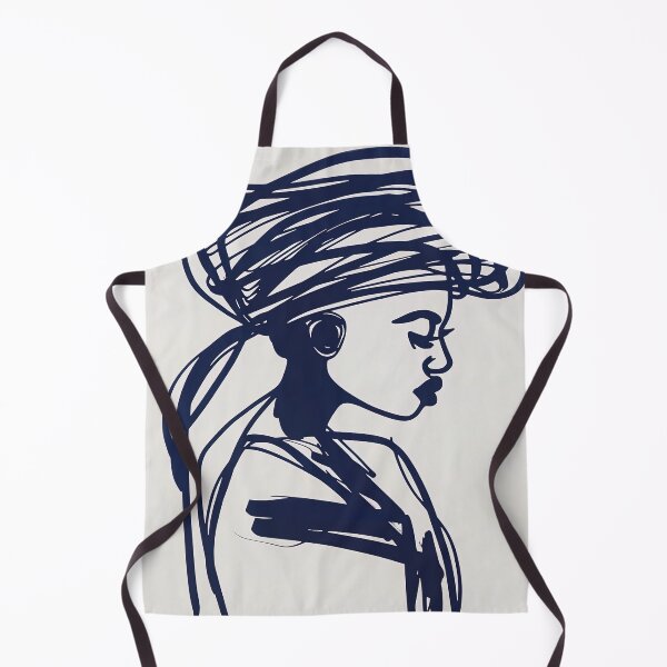 Item preview, Cameroonian woman - Blue Abstract Art designed and sold by shadow-bloom.