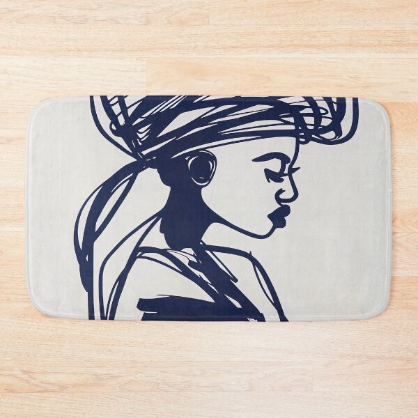 Item preview, Cameroonian woman - Blue Abstract Art designed and sold by shadow-bloom.