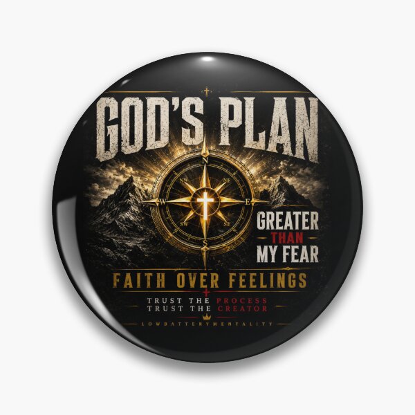 Item preview, GOD'S PLAN IS GREATER THAN MY FEAR | Christian Faith T-Shirt designed and sold by LowBatteryStudio ⭐.