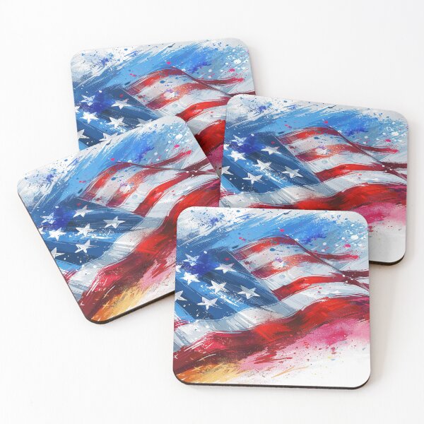 Item preview, Freedom in Motion: Expressive Patriotic Brush Design designed and sold by LiveLearnCreate.