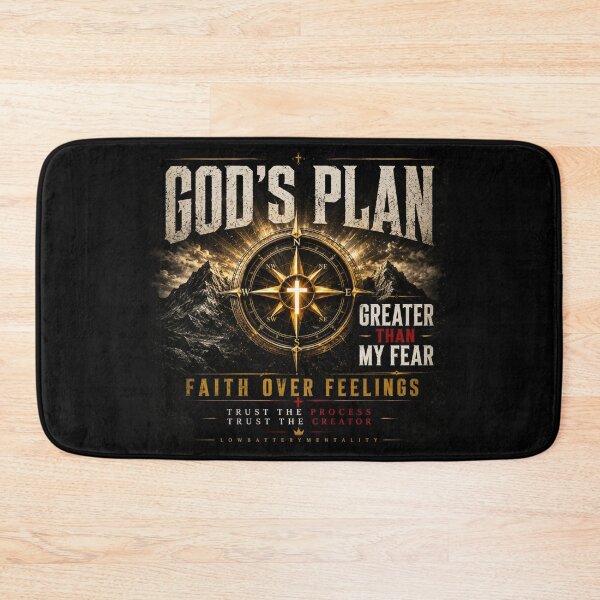 Item preview, GOD'S PLAN IS GREATER THAN MY FEAR | Christian Faith T-Shirt designed and sold by LowBatteryStudio ⭐.