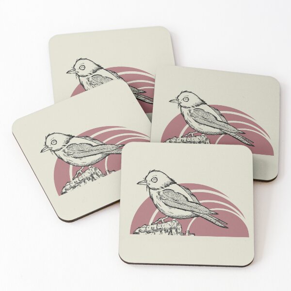 Item preview, Retro Minimalist Bird art / Vintage Nature Aesthetic Design designed and sold by Half Mess.