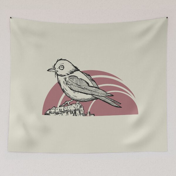 Item preview, Retro Minimalist Bird art / Vintage Nature Aesthetic Design designed and sold by Half Mess.