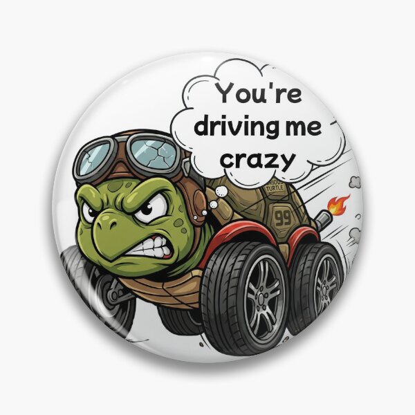 Item preview, Funny Racing Turtle Driving Me Crazy Cartoon designed and sold by rich-moda.
