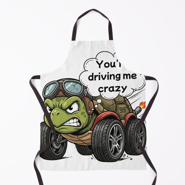 Item preview, Funny Racing Turtle Driving Me Crazy Cartoon designed and sold by rich-moda.