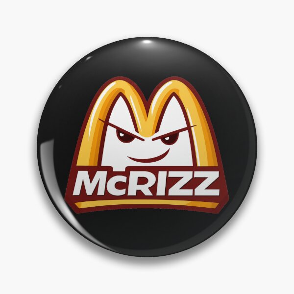 Item preview, McRIZZ RIZZ Smirk Arch Parody Logo Meme designed and sold by POD DYNASTY | Original Print On Demand T-Shirt Graphics.
