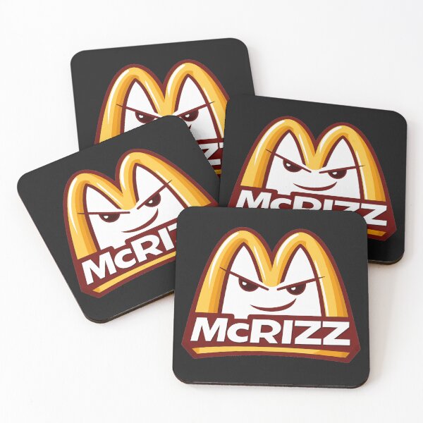 Item preview, McRIZZ RIZZ Smirk Arch Parody Logo Meme designed and sold by POD DYNASTY | Original Print On Demand T-Shirt Graphics.